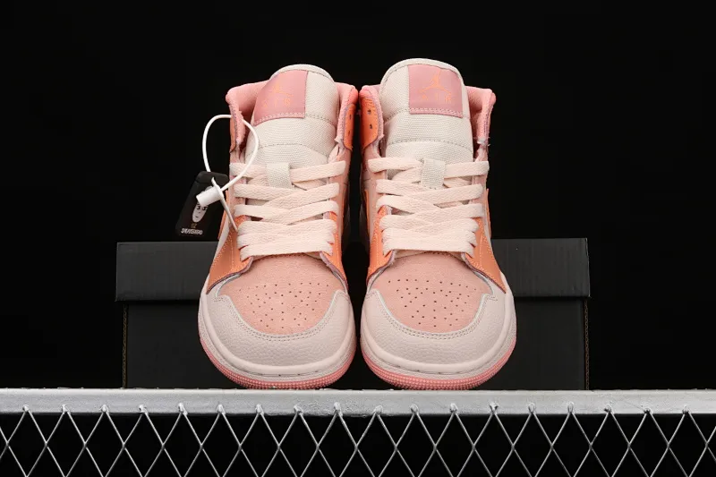 All Categories Air Jordan Jordan Series Basketball Shoes Air Jordan 1 Mid Air Jordan 1 Mid SE AJ1 Joe 1 China Orange Pink Splicing Mid-top Versatile Casual Sports Shoes DH4270-800